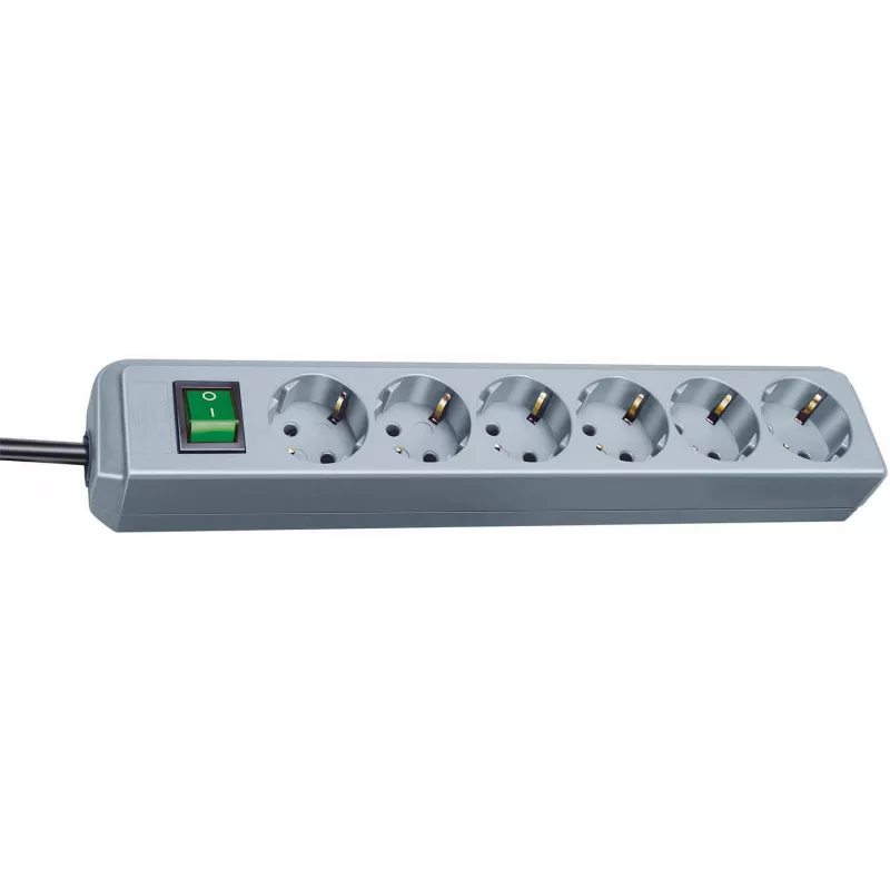 Regleta de enchufes Brennenstuhl Eco-Line 6 tomas (plata) (1159540015)