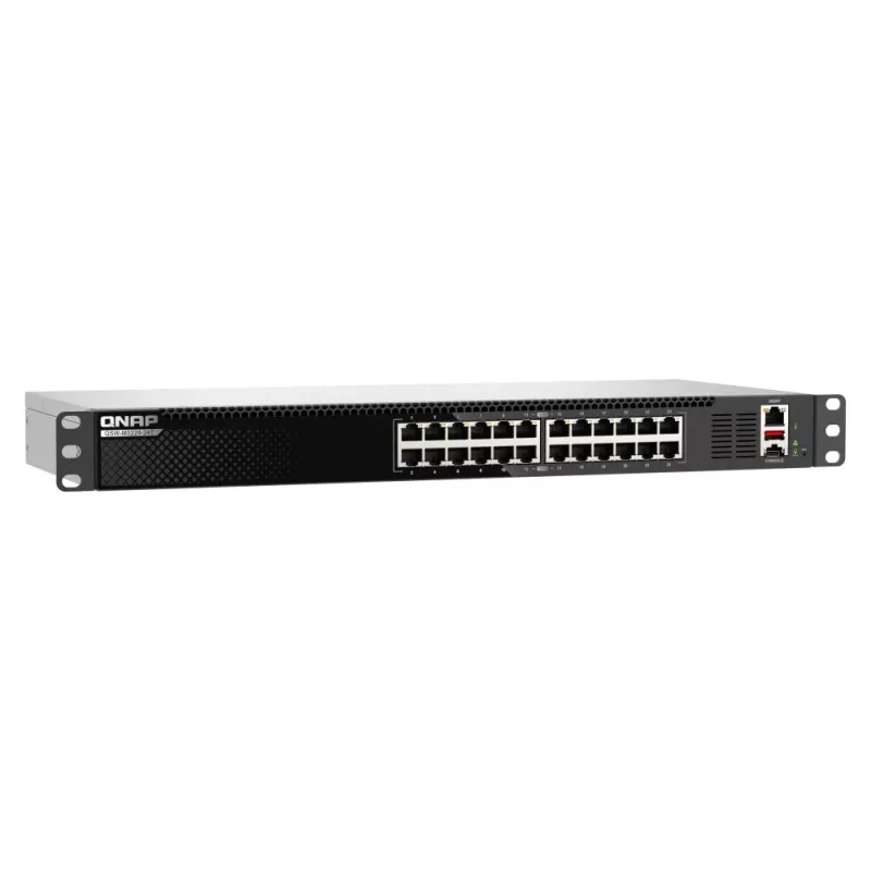 Switch de red QNAP QSW-M3224-24T gestionado L3 10G Ethernet (100/1000/10000) 1U negro, plateado