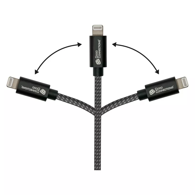 Good Connections cable de carga y datos USB 2.0 para iPhone/iPad/iPod conector USB-C a Lightning - El cable de alta calidad y oficialmente certificado por Apple