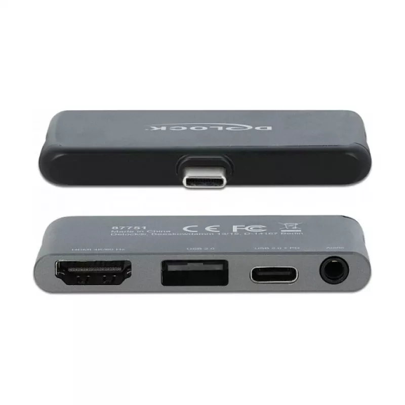 Base de acoplamiento para tablet Apple DeLOCK Mini Docking Station 4K 60 Hz