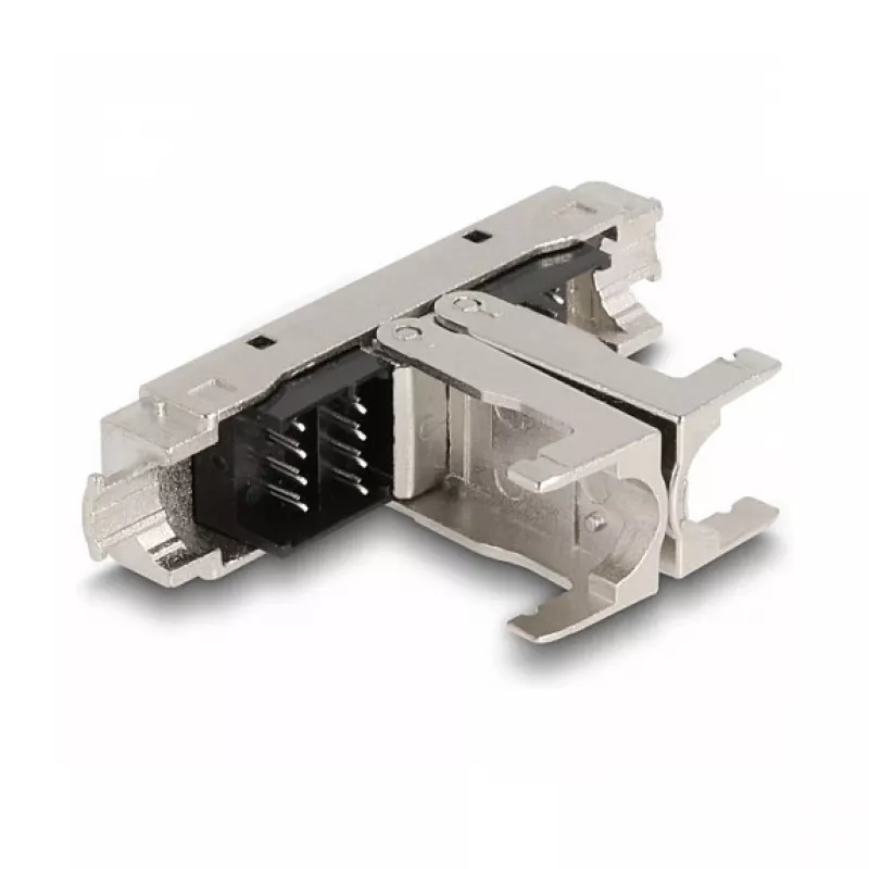 Conector hembra RJ45 DeLOCK LSA a LSA Cat.6A sin herramientas negro