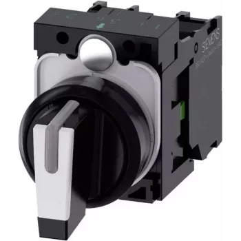Interruptor giratorio Siemens aro frontal plástico negro, blanco 2 x 45 ° SIRIUS ACT 3SU1100-2BL60-1NA0 1 ud. (3SU1100-2BL60-1NA0)