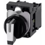 Interruptor giratorio Siemens aro frontal plástico negro, blanco 2 x 45 ° SIRIUS ACT 3SU1100-2BL60-1NA0 1 ud. (3SU1100-2BL60-1NA0)
