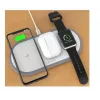 Cargador inalámbrico 3 en 1 Devia V4 10W — para smartphone, Apple Watch, auriculares