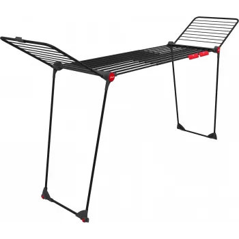 Tendedero VILEDA Infinity Flex Ultimate Telescópico — negro, aluminio recubierto, 30 m de superficie de secado, plegable, ruedas