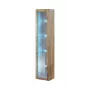 Vitrina Cama Meble VIGO 180 — vitrina de cristal de pared, 1800×400×300 mm, roble wotan