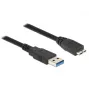 Cable USB DeLOCK 85073 USB 3.2 Gen 1, 1,5 m, USB A Micro-USB B, negro