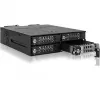 ICY DOCK - ToughArmor MB720MK-B V3 - 4x PCIe 4.0 M.2 NVMe a 4x OCuLink en 1x bahía de 5,25 marco móvil metal negro con bloqueo de llave (compatible con Tri-Mode)