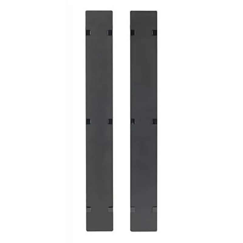 APC NetShelter gestión de cables, gestor de cables vertical, cubiertas abatibles, para NetShelter SX 750 mm An 48U, pack de 2 uds., 109 x 2184 x 13 mm