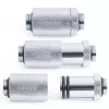 Alphacool ES D-Plug 31,5 mm, G1/4 macho – G1/4 macho, cromado