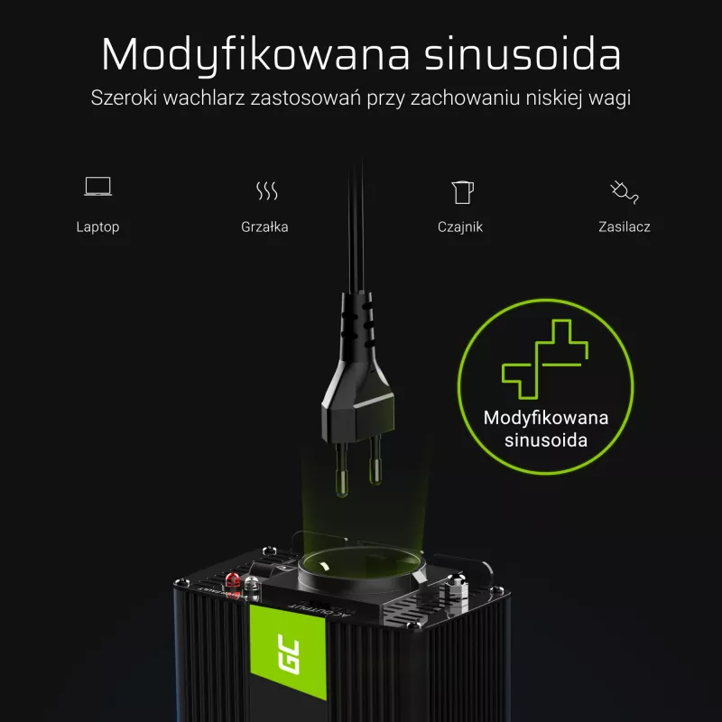 Fuente de alimentación/inversor Green Cell INV08 para exterior 1000 W negro