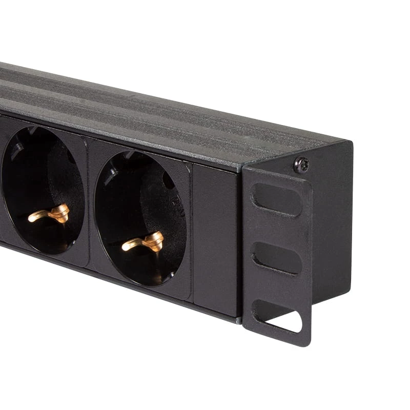 LogiLink - regleta de alimentación (montaje en rack) - 3500 vatios - entrada CEE 7/7 - salidas: 8 (2 x USB, 8 x CEE 7/7) - 1U - 4
