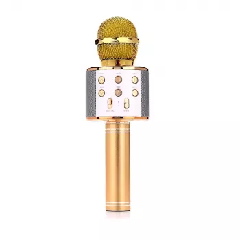 Micrófono MANTA MIC10-G oro cardioide portátil — condensador cardioide, diseño de mano