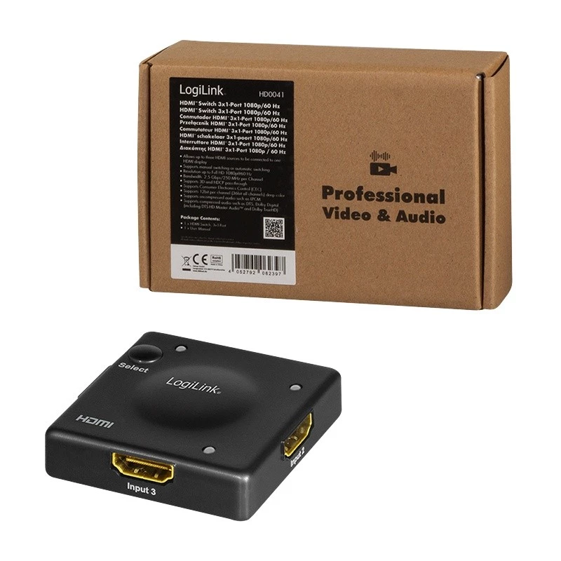 Conmutador HDMI LogiLink HD0041