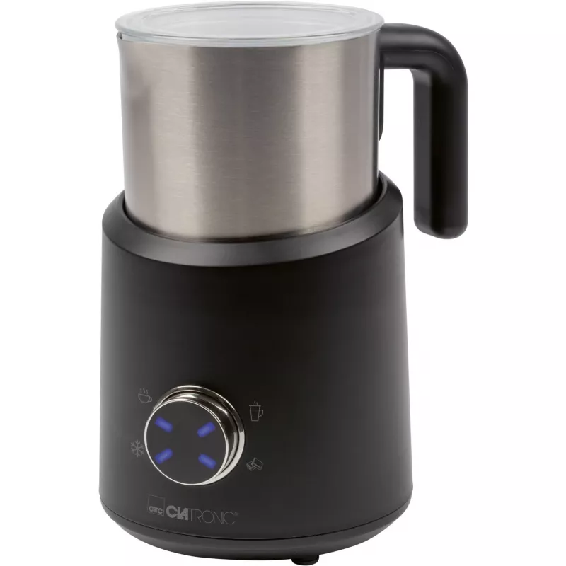 Espumador de leche CLATRONIC MS 3812 automático, negro acero inoxidable, 500W, 740ml