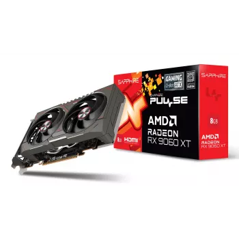 Tarjeta gráfica Sapphire Radeon RX 9060 XT – 8 GB GDDR6, 128 bits, PCIe x16 5.0, refrigeración de doble ventilador