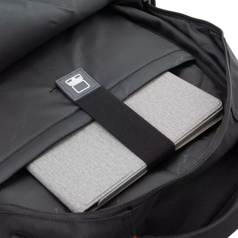 Mochila White Shark VOYAGER GBP-012 — negra, diseño resistente al agua