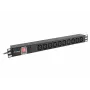 Unidad de distribución de corriente LANBERG PDU-10I-0200-IEC-BK — 10 salidas C13, cable de 2 m, 10 A, 2500 W, negro