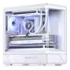 Caja torre midi mATX Jonsbo D200 blanca con cristal templado y mini indicador de temperatura