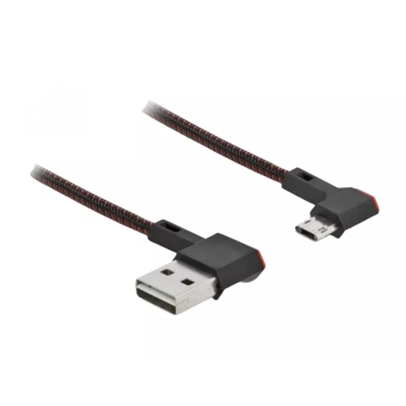 Cable USB DeLOCK EASY-USB 2.0 conector macho Type-A a conector macho Micro-B en ángulo 0,2 m negro