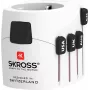 Adaptador de viaje universal blanco Skross PRO Type-C E F