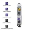 Protector de sobretensión Qoltec 50163 gris 4 tomas de corriente AC 230V 1,5m