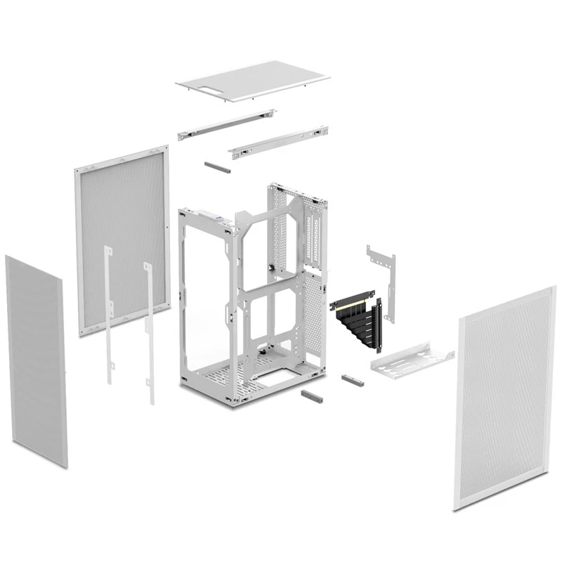 Carcasa Mini-ITX SSUPD Meshlicious Full Mesh PCIE 4.0 Edition - Blanca