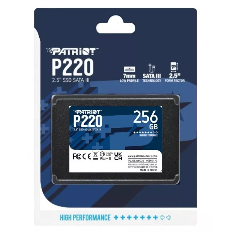 Unidad SSD Patriot P220 256 GB 2,5 pulgadas SATA III