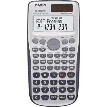 Calculadora científica Casio FX-3650PII de bolsillo negra plata
