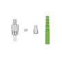 Conector de fibra óptica FC/APC Qoltec 54443 Monomodo Verde Plata Amarillo