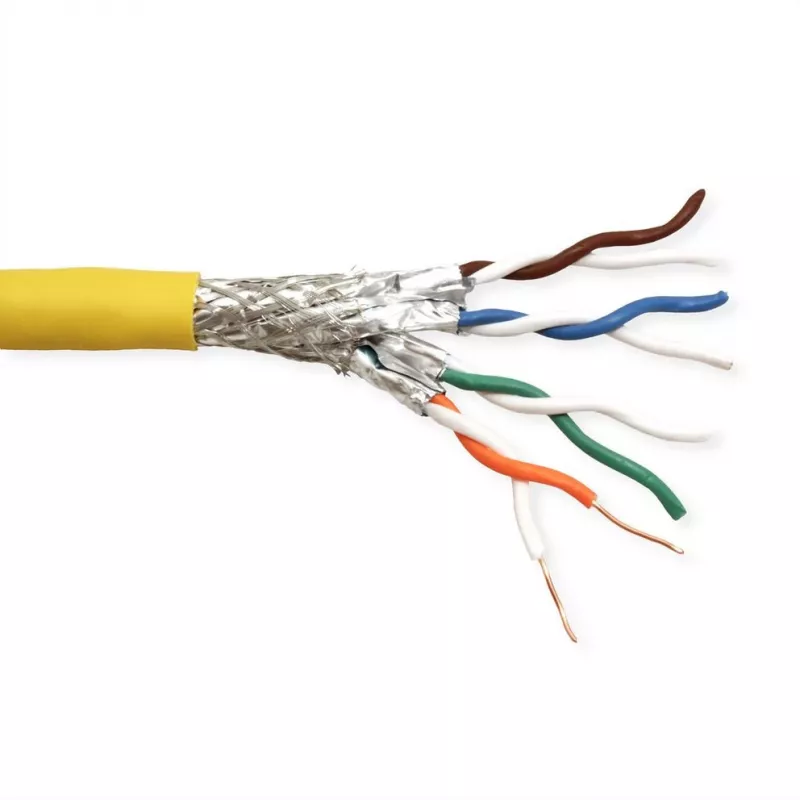 Cable de red ROLINE 21.15.0005 100m Cat8 SF/UTP amarillo