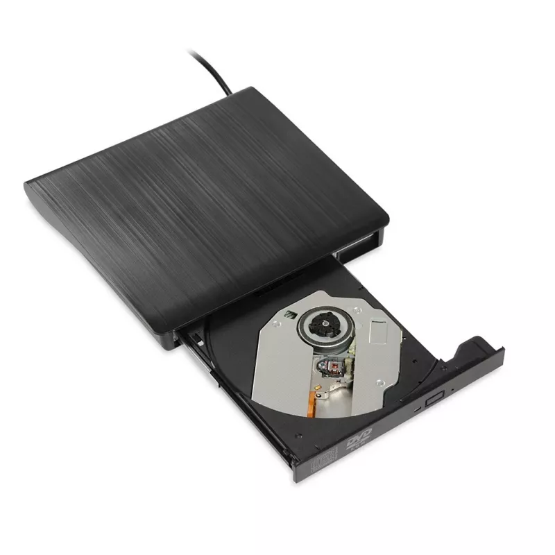 Unidad óptica externa DVD-ROM IBOX IED02, USB 3.2 Gen 1, DVD-ROM (8x) / CD-ROM (24x), negra