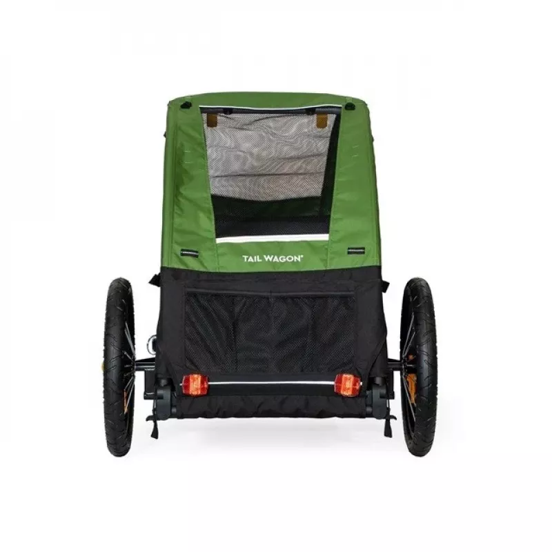 Transportín para perros BURLEY Tail Wagon BU-947108 — transportín blando para perros, negro/verde