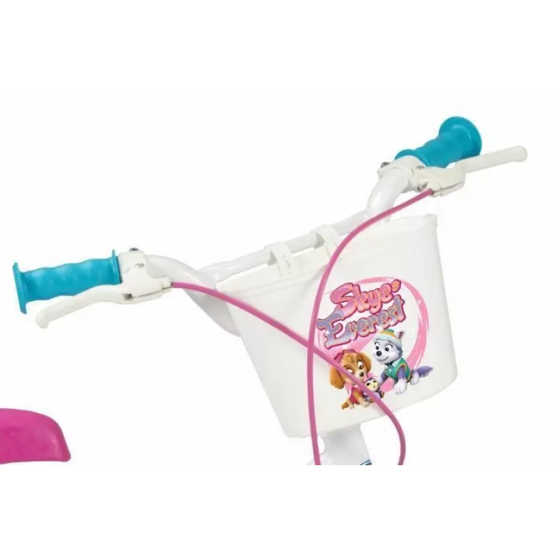 Bicicleta infantil de ciudad Toimsa PAW PATROL 14 inch acero, ruedas inflables de 14 inch, frenos de llanta delantero/trasero, cesta, asiento para muñecos, ruedines