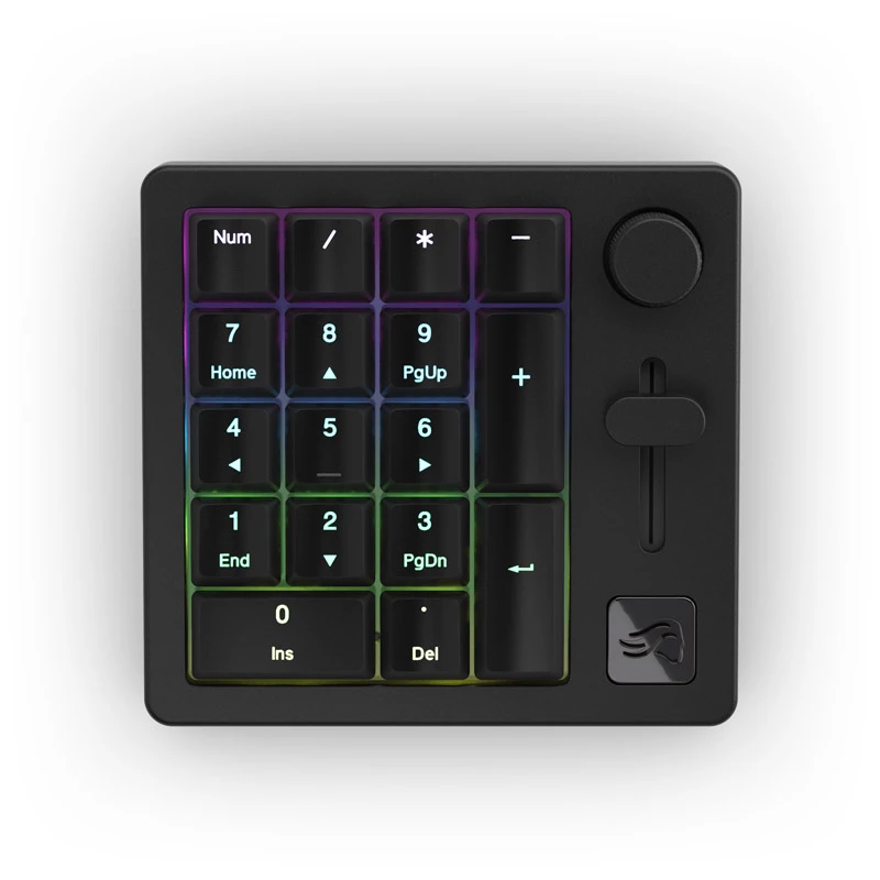 Teclado numérico con cable/inalámbrico Triton Glorious GMMK Wireless Numpad — interruptores mecánicos Fox, negro