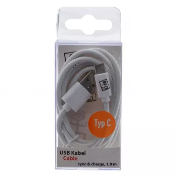 Cable USB 2GO 795925 1m Micro-USB B USB C USB 3.2 Gen 1 Blanco