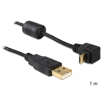 Cable USB DeLOCK USB 2.0, 1 m, Micro-USB B, negro