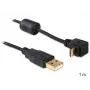 Cable USB DeLOCK USB 2.0, 1 m, Micro-USB B, negro