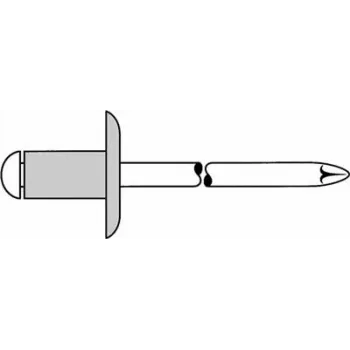 Remache ciego GESIPA 5x16 mm Al/A2 para placas de 10,0–12,0 mm, pack de 250