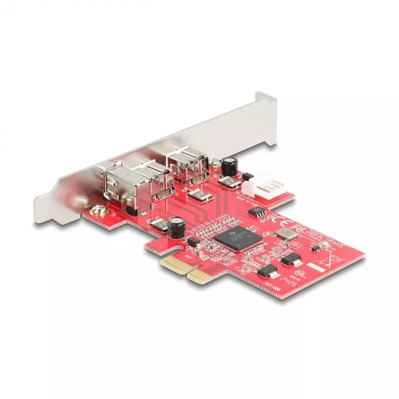 Adaptador PCIe Firewire interno DeLOCK 90738 IEEE 1394 rojo
