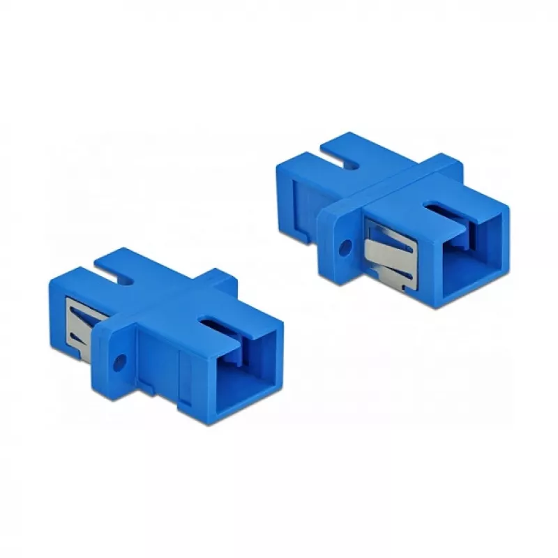 DeLOCK adaptador de fibra óptica SC conector hembra a conector hembra, DELOCK 85990, azul, pack de 4