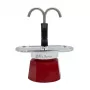 Bialetti Mini Express Magritte cafetera moka roja, plateada
