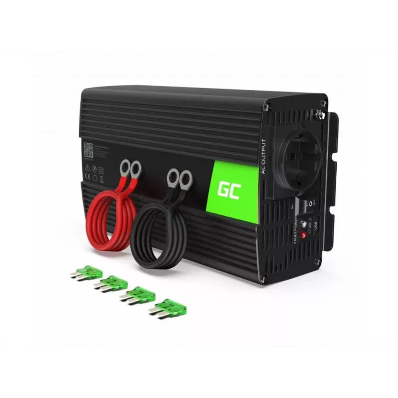 Green Cell INV09 convertidor de tensión para coche 1000 W negro