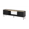 Mueble RTV EF ONDA 180x40x39-58 negro (de pie o montado en pared)