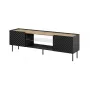 Mueble RTV EF ONDA 180x40x39-58 negro (de pie o montado en pared)
