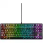 No name K4V2 Teclado TKL – diseño compacto tenkeyless, con cable, negro, distribución UK