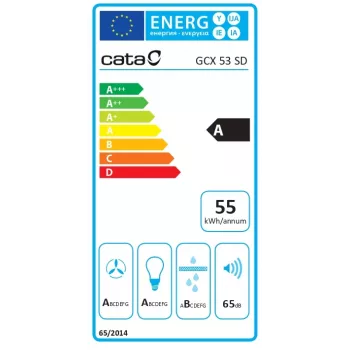 Campana extractora integrable CATA GCX 53 SD – 530 mm de ancho, 750 m³/h, filtro antigrasa metálico, control táctil, gris