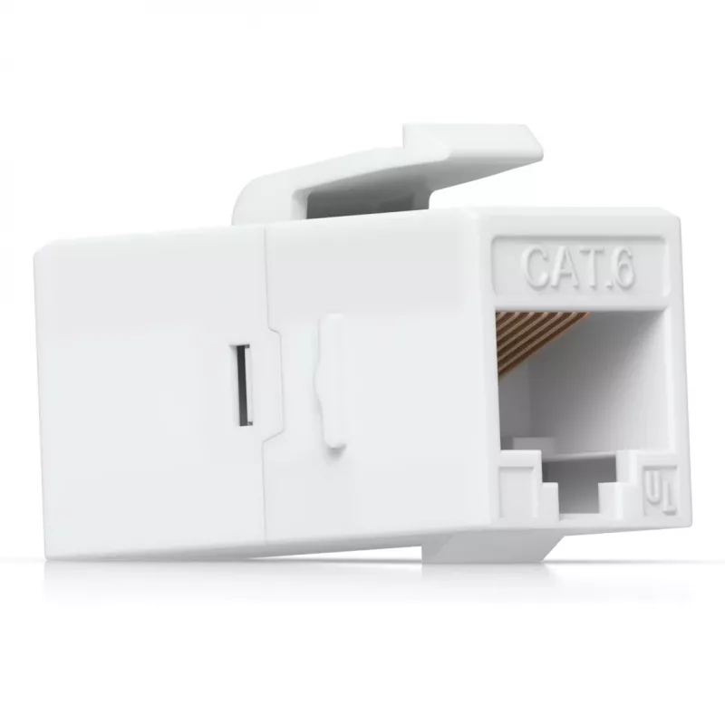 UBIQUITI CAT6 KEYSTONE COUPLER, PACK DE 12. ACOPLADOR KEYSTONE CAT6 PASANTE PARA CONECTAR SIN PROBLEMAS CABLES ETHERNET PRECONFECCIONADOS
