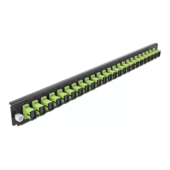 Panel frontal para caja de empalme DeLOCK 19 pulgadas 24 puertos SC Simplex verde lima