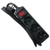 Regleta de alimentación M-Cab POW0029 1.5m 3 tomas AC interior negro